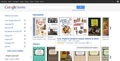 Google Books e la nuova interfaccia