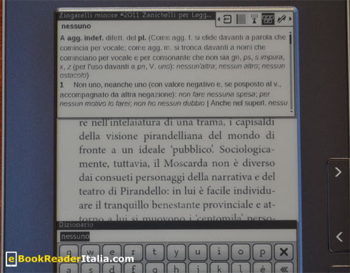 LeggoIBS PB612: ricerca di una parola sul dizionario