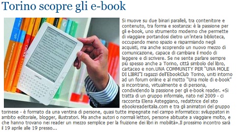 Ebook: agenda di aprile 2012