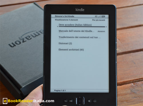 Il nuovo Kindle di Amazon – edizione 2012