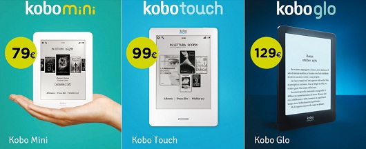 Kobo Mini - Kobo Touch - Kobo Glo: dettagli e prezzi sul sito Mondadori
