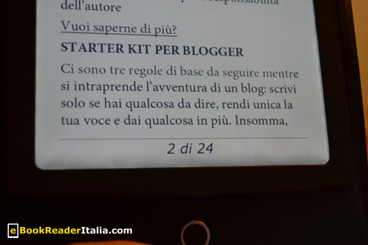 Le zone grigiastre sono tipiche di questa generazione di schermi illuminati. Nel Cybook Odyssey in nostro possesso sono appena accennate alla base dello schermo.