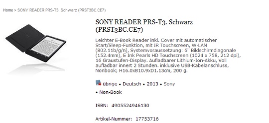 Ebook reader Sony PRS-T3: e se a cambiare fosse solo il nome?