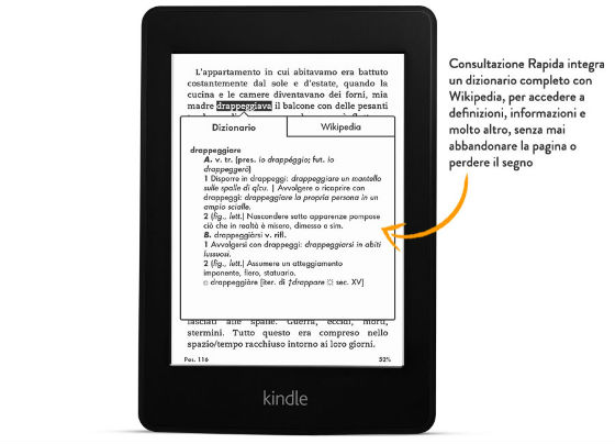 Kindle PaperWhite - consultazione rapida 