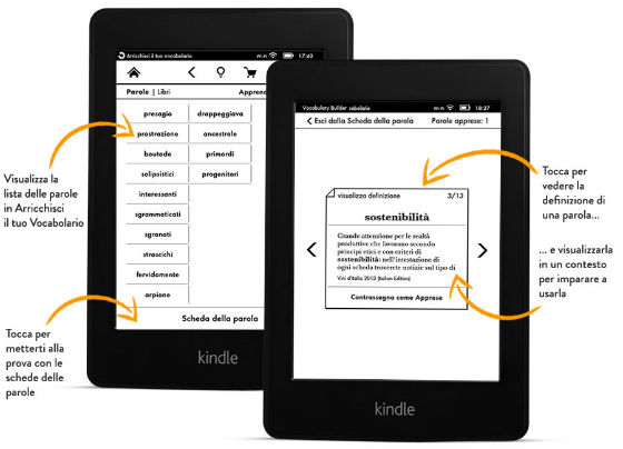 Kindle PaperWhite - vocabolario