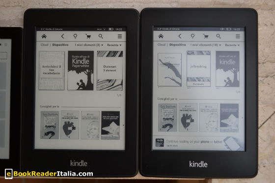 Kindle Paperwhite 2013 model and 2012 model 
