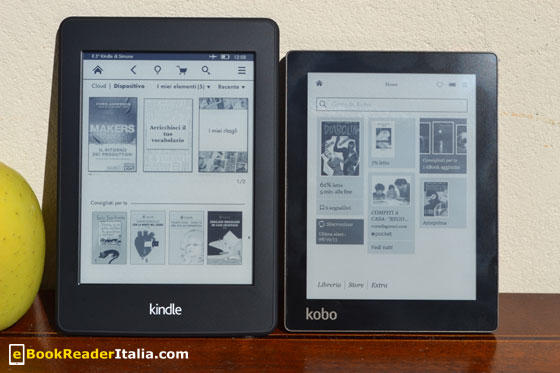 Kobo Aura e Kindle PaperWhite 2013 a confronto