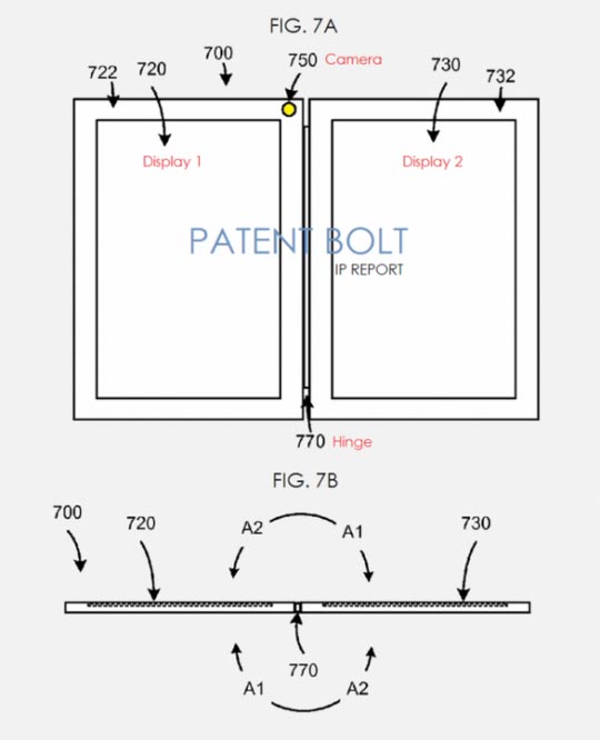 Il presunto ebook reader doppio schermo di Google 