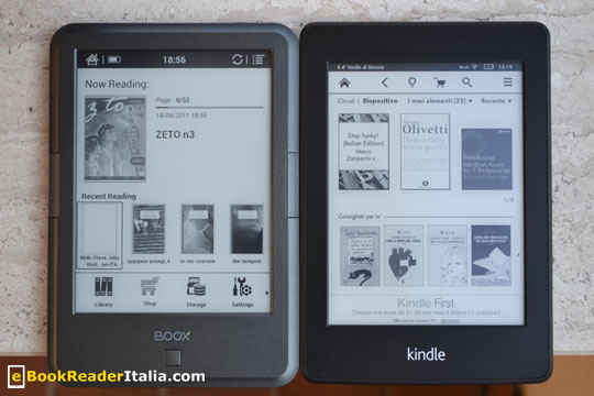 Le dimensioni sono equivalenti a quelle del Kindle PaperWhite ed. 2014 e di altri ebook reader da 6 pollici