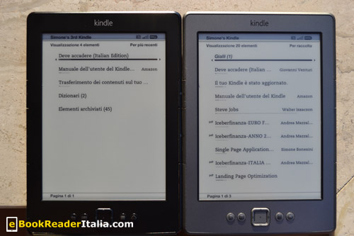 Amazon Kindle: edizione 2012 e 2011 a confronto