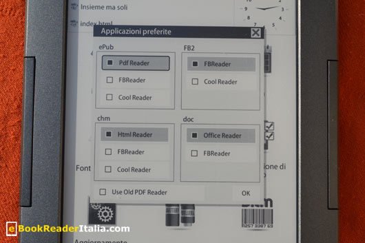 Onyx Boox i62HD FireFly: le applicazioni per la lettura dei vari formati