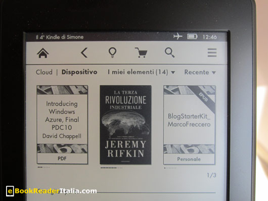Gli ebook ePub nella libreria personale vengono correttamente riconosciuti