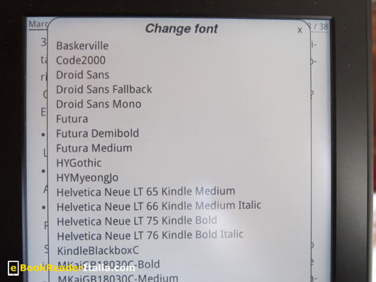 Kindle Pdf Viewer: le opzioni di personalizzazione di un ebook ePub
