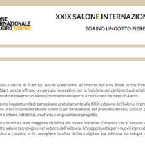 Prorogata all’11 aprile la scadenza start up Salone del Libro Torino #SalTO16